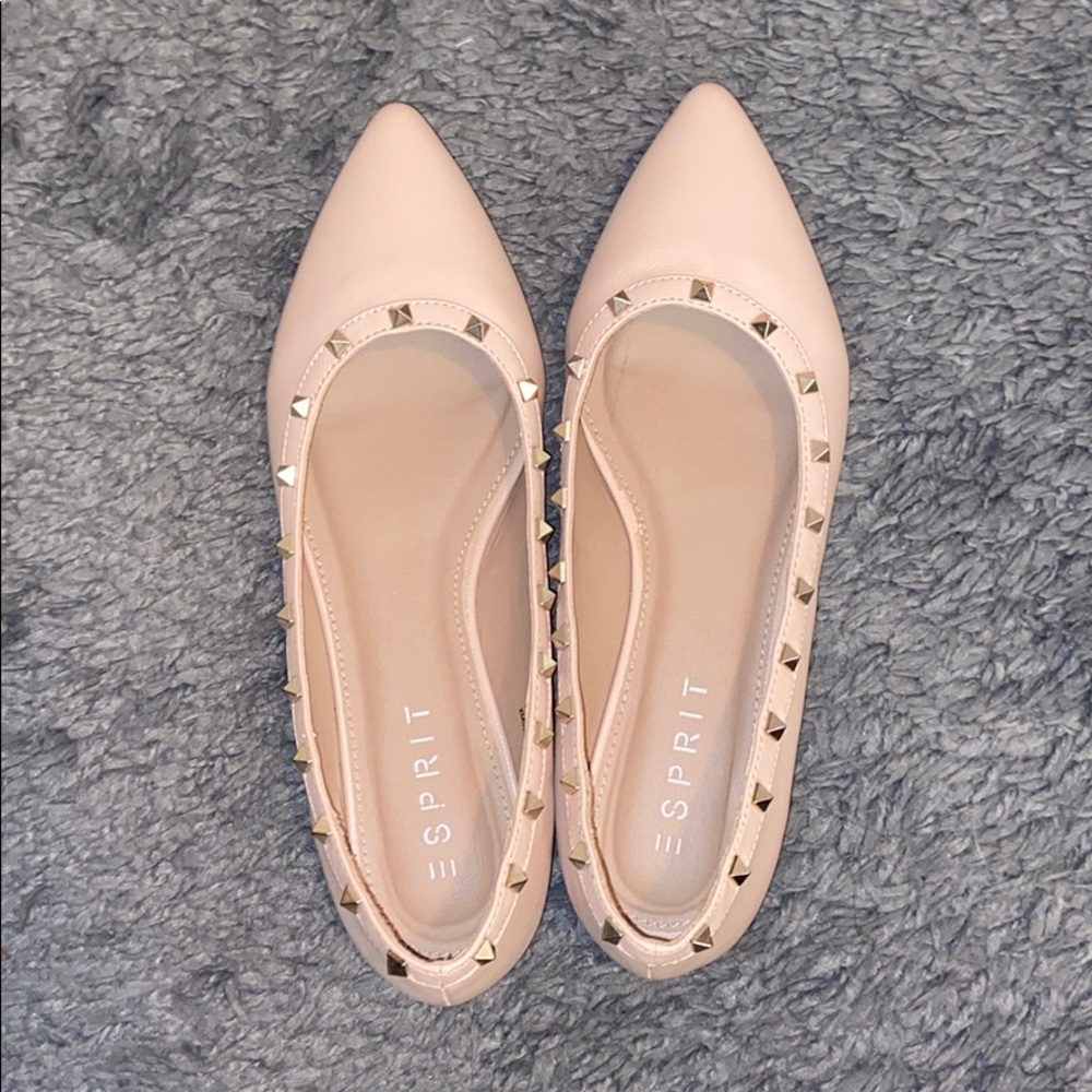 Studded Nude Flats